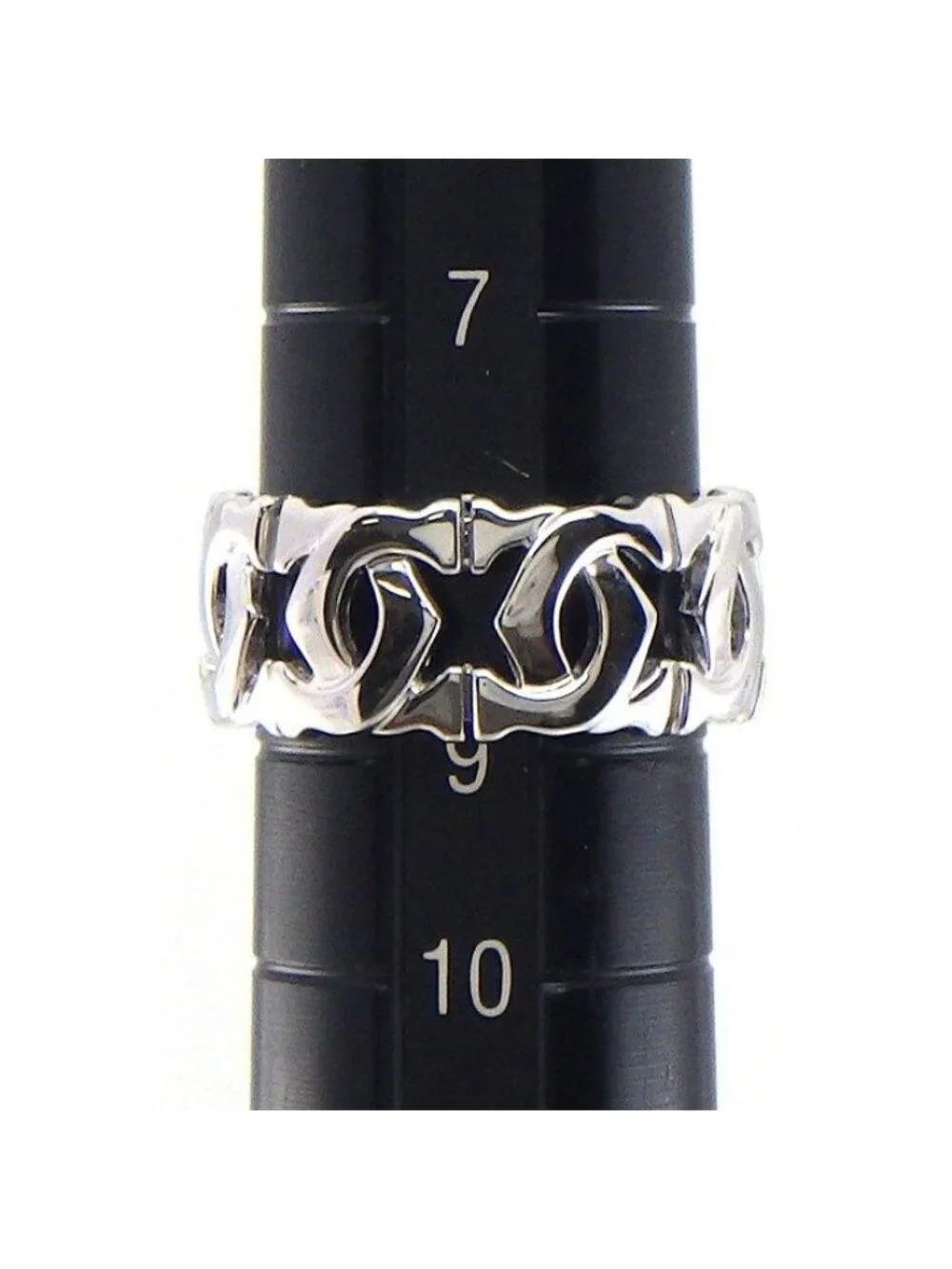 Cartier Ring Entrelaces C2 2C Logo 18K White Gold